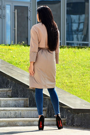 3 Пальто 19810  (бежевый) 