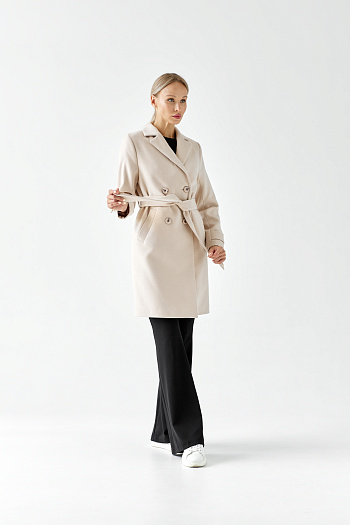 2 Пальто женское демисезонное 25570 (латте)