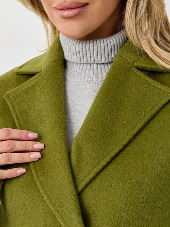 6 Пальто женское демисезонное 27332 (лайм ворсовый)