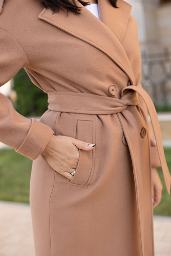 4 Пальто женское демисезонное 23540 (кэмел)