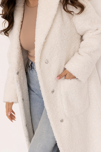 4 Шубка женская еврозима 24430 (белый)