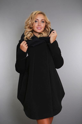 3 Пальто женское демисезонное 17510-000 (черн.) 