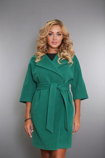 2 Пальто 18225  (зеленый) 