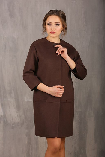 3 Пальто 18560  (шоколад) 