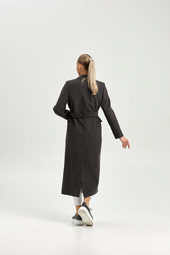 4 Пальто женское демисезонное 26326 (темно-серый)