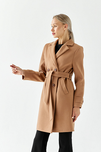 5 Пальто женское демисезонное 25570 (кэмел)