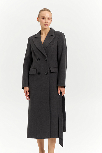 6 Пальто женское демисезонное 26895 (базальт/рубчик)