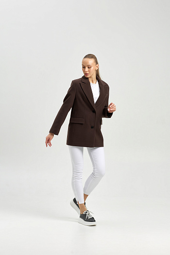4 Пальто женское демисезонное 27100 (шоколад)