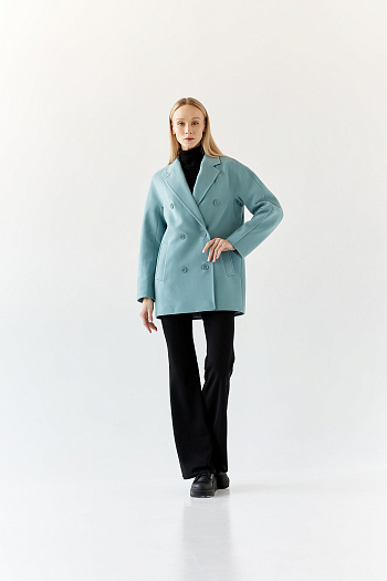 4 Пальто женское демисезонное 26200 (ментол)