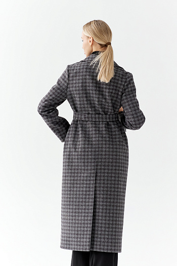 6 Пальто женское демисезонное 24770 (черно-серый)