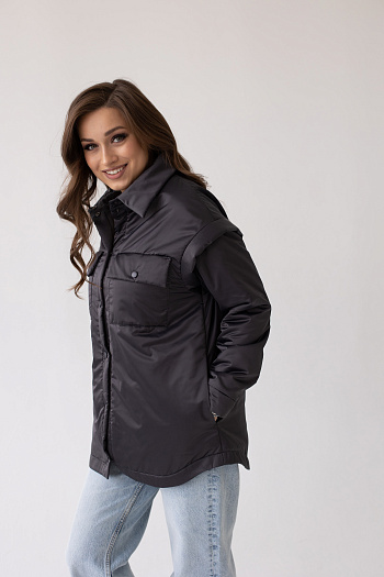 4 Куртка женская демисезонная 23983 (графит)