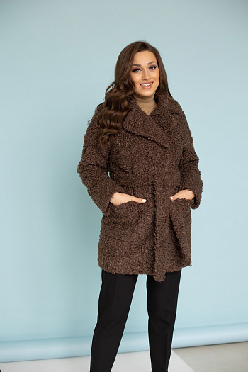 2 Шубка утеплённая 23700 (шоколад)