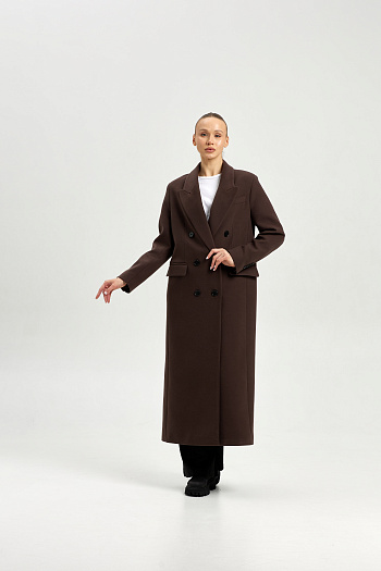 6 Пальто женское демисезонное 26830 (шоколад)