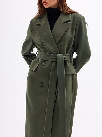 6 Пальто женское демисезонное 26326 (хаки)