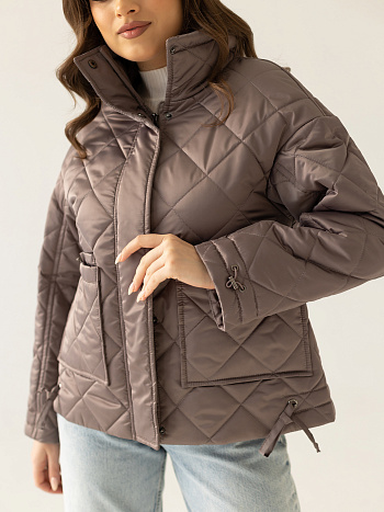 2 Куртка женская демисезонная 24835 (капучино)