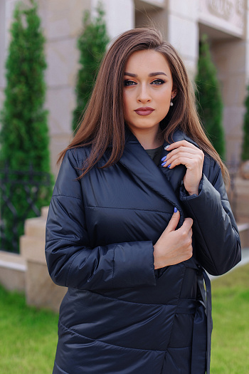 3 Пальто женское демисезонное 21550  (синий) 