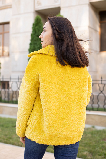 2 Дублёнка женская демисезонная  22765 (желтый)