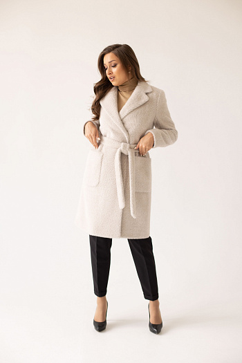2 Пальто женское демисезонное 23551 (beige)