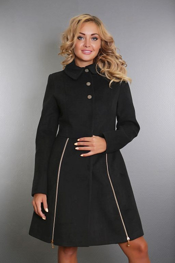 2 Пальто 1555-000  (черный) 