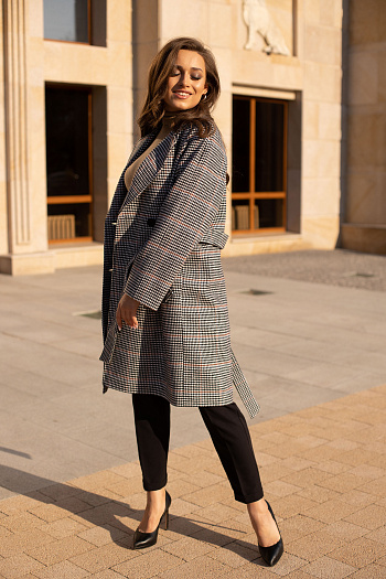 4 Пальто женское демисезонное 23220 (клетка britny)