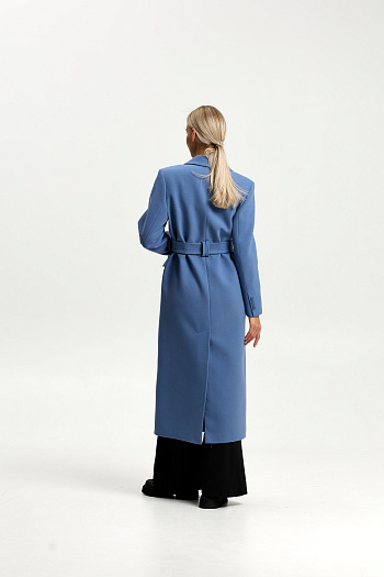 6 Пальто женское демисезонное 26326 (серо-голубой)