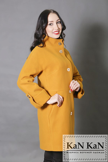 2 Пальто 1508-681  (горчица) 