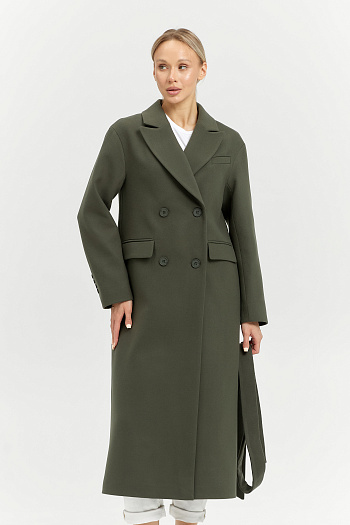 7 Пальто женское демисезонное 26102 (хаки)