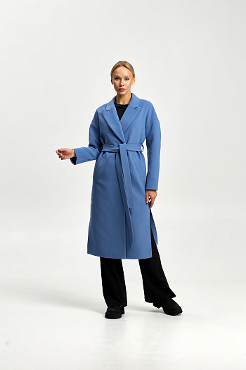 4 Пальто женское демисезонное 26820 (серо-голубой)