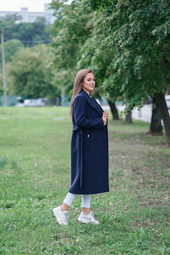 2 Пальто женское демисезонное 20970  (темно-синий) 