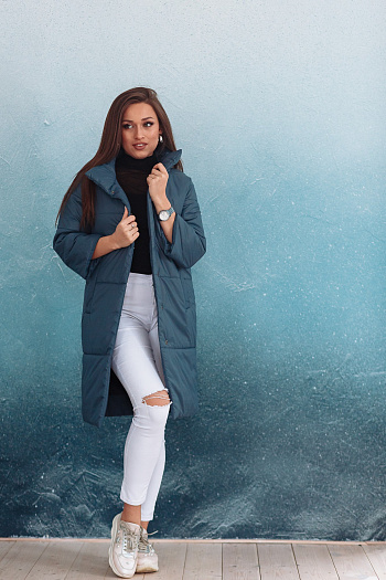 2 Куртка женская демисезонная 21680  (джинс) 