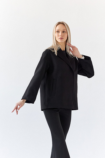 6 Пальто женское демисезонное 24332 (черный)