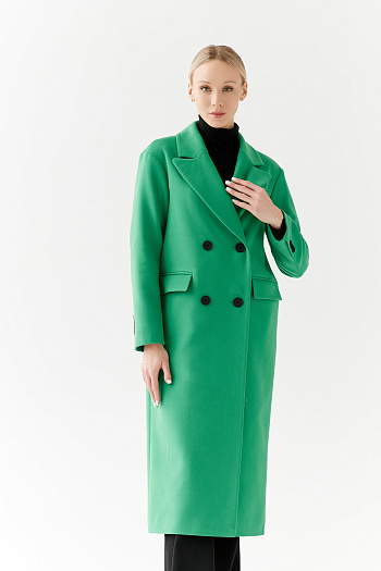 6 Пальто женское демисезонное 24102 (зеленый)