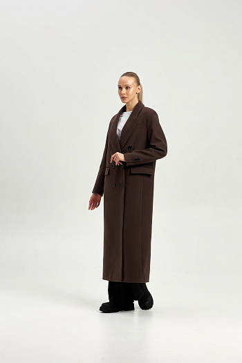 3 Пальто женское демисезонное 26830 (шоколад)