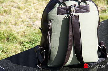 3 Рюкзак S0017Б т.зел.+корич.