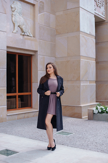 2 Пальто женское демисезонное 21930  (маренго) 