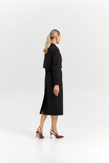 4 Пальто женское демисезонное 27105 (черный )