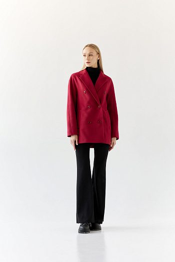 2 Пальто женское демисезонное 26200 (вино)