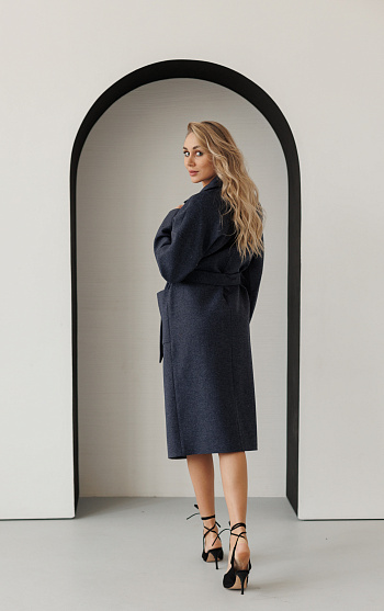 3 Пальто женское демисезонное 20550Р (синий/диагональ)