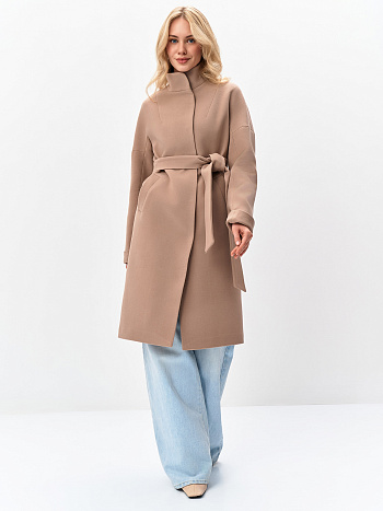 5 Пальто женское демисезонное 27103 (бежевый)