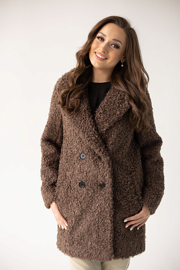 4 Пальто женское демисезонное 23720 (шоколад)