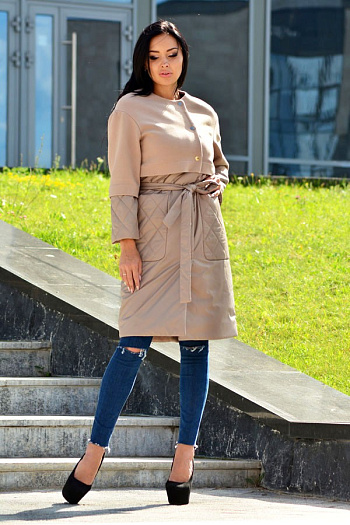 2 Пальто 19810  (бежевый) 