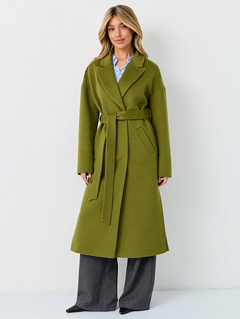 Пальто женское демисезонное 26820 (лайм ворсовый)