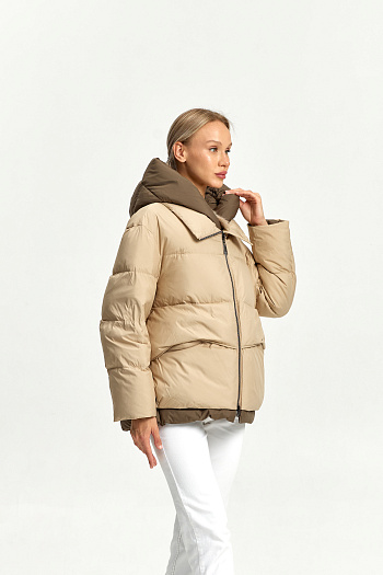 7 Пуховик женский зимний 26006 (бежевый)