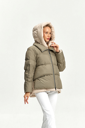 8 Пуховик женский зимний 26006 (хаки)