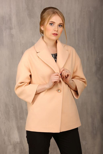3 Пальто 18520  (персиковый) 