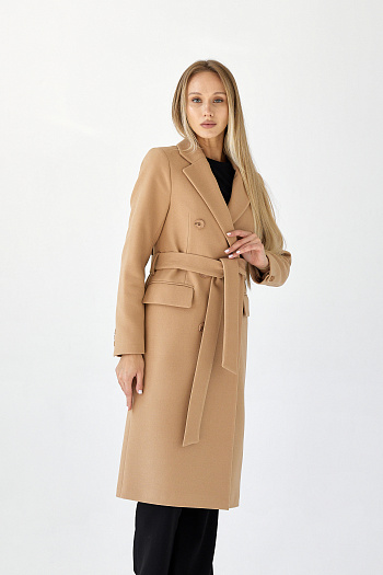 7 Пальто женское демисезонное 25415 (кэмел)