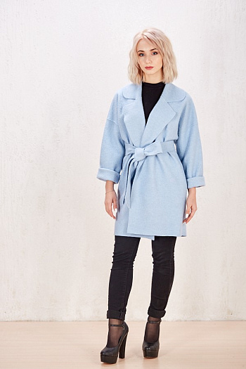 2 Пальто 19109 (голубой)