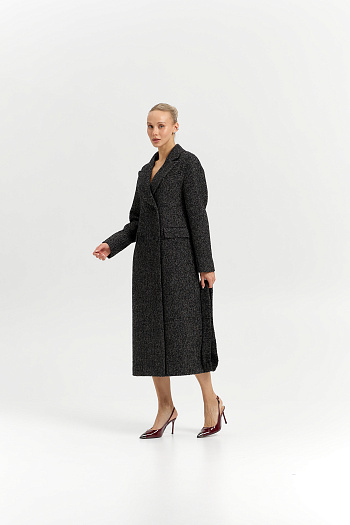 3 Пальто женское демисезонное 26102/о (ёлочка/серый)