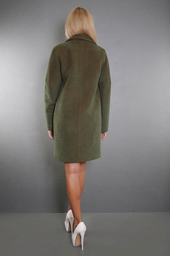 2 Пальто женское демисезонное 17506-957 (зелен./корич.) 