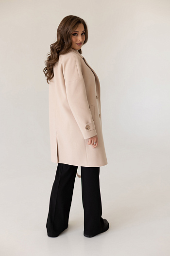 3 Пальто женское демисезонное 22970 (латте)